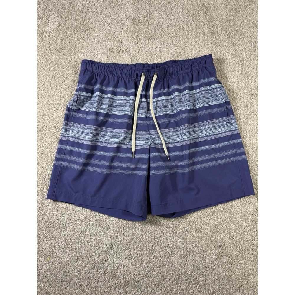 Sonoma Goods For Life Men's Swim Trunk‎ Board Shorts Blue Striped Size Large L